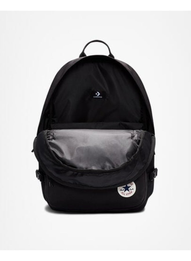 Converse Unisex Backpack Large Capacity with Laptop Compartment, Multi-Pocket School Backpack, Casual Backpack for School, Travel, Work - Straight Edge Classic Black - Image 2